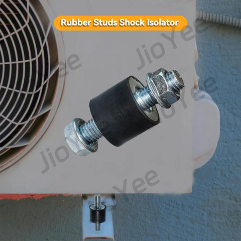 Heavy Duty M10 30X25mm Rubber Shock Isolator Mounts Anti Vibration Kit for Heat and Water Pumps, showing rubber pad and steel washers.