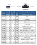 Technical specification table for Heavy Duty Gear Pinion and Spur Gear Set in Black Finish Built To Last, 1M Teeth Options 15T to 60T