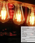 LED Edison Bulbs 4 Pack Dimmable E26 6W LED Bulbs 60W Equivalent 2700K Amber Warm White 470 Lumens Retro Vibe 120V