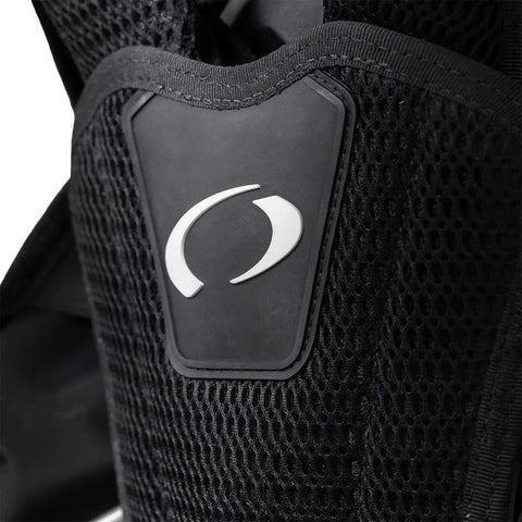 Close-up of Photon Pro Women's Back-Inflation BCD With Modular Harness And Integrated Weight System showing logo detail.