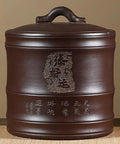 Legit Dope Old-School Ceramic Rice Canister With Tight Seal Lid, Extra Large Grain Dispenser for coffee, flour, soybeans, and oats.