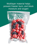 Pack Of 30 Pint-Sized Precut Vacuum Seal Bags, BPA Free Multilayer Construction For Food Preservation with frozen berries