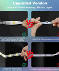Comparison of double PCB and single PCB on Waterproof LED Lights For Bedroom Smart WiFi 65.6Ft 600 LEDs Dope RGB Music Sync 5050 Strip Lights