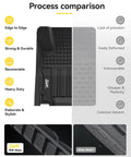 Dodge Charger EV Daytona all weather floor mats process comparison showing durability and materials with design features.