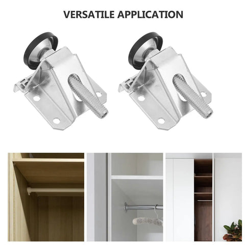 8 Pack Heavy Duty Adjustable Steel Furniture Leveling Feet With Anti Slip Pads For Precise Leveling On Workbenches And Shelving Units Universal Fit Easy Screw In Design No Tools Needed Stable Quiet And Non Marring mounted on cabinet and shelf