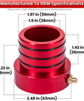 Premium Dana 30 And 44 Front Axle Tube Seal Pair Including Inner Axle Side Seal Installation Tool for Jeep Wrangler JK, JKU showing measurements.