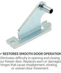 Center Door Hinge Replacement For Refrigerator Direct Fit Easy Install For Models WRT311FZDW WRT318FZDW steel hinge part