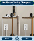 Before and after using the In-Wall USB-C Charging Outlet 2-Port 3.6A 18W With 2 Tamper-Resistant 15A Receptacles UL Listed 2 Pack.