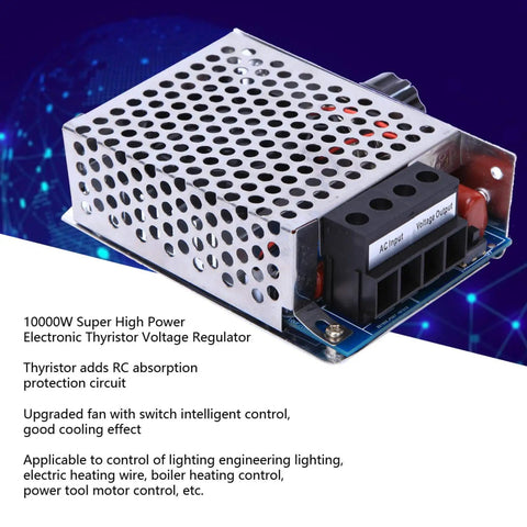 Heavy Duty AC Voltage Regulator 110V 230V 10000W SCR Thyristor Dimmer And Motor Speed Controller with RC absorption circuit