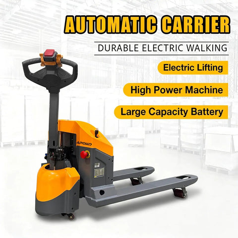 3300 Lb Electric Pallet Jack With 48 X 27 Forks For Smooth Warehouse Moves, features ergonomic handle and durable battery.