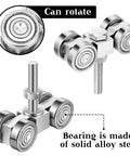 Heavy Duty Track Roller Wheels Trolley Assembly with Silent Welded Rollers and M10 Bolts, fits 1-5/8 inch strut channel