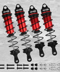 Heavy Duty Adjustable Front 110mm And Rear 130mm RC Shock Absorber Set For 1/8 Scale Buggies And Truggies Built To Handle 6S Power