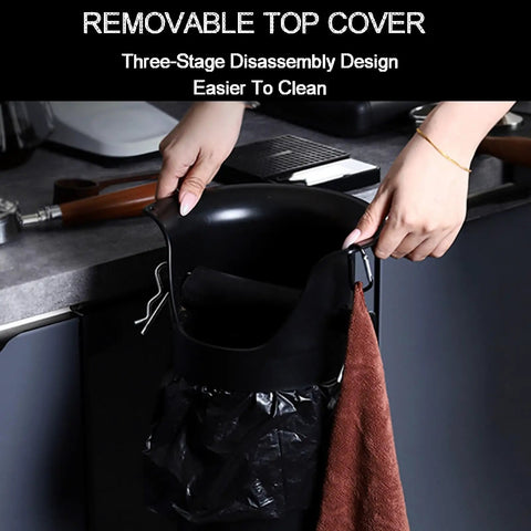 Removable top cover of the Heavy Duty White Coffee Knock Box And Espresso Dump Bin for easy cleaning.