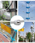 Split Bolt Wire Connector Joints For Electric Fence With Tight Grip And Easy Clamp Line Tap Clamps 20 Piece Kit in use