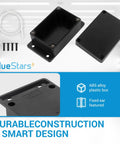 Tough As Nails 2 Pack Black ABS Project Box IP65 Waterproof Electrical Junction Enclosure Case with fixed ear mount and screws.
