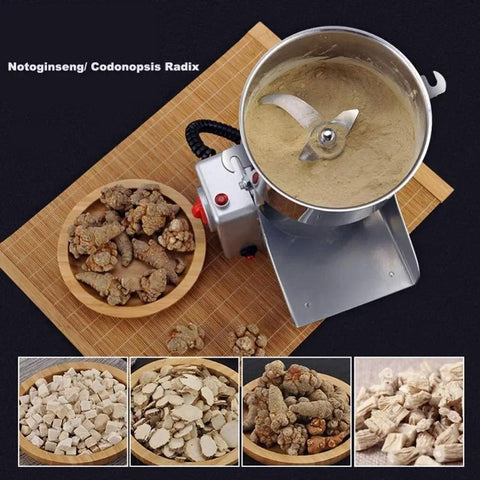 Electric Grain Mill Grinder Stainless Steel For Grains Spices Cereals Coffee Beans And Dry Foods Heavy Duty High Speed