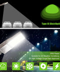 Beastly Bright 150W LED Parking Lot Light With Photocell, illuminating cars, IP65 rated, Type III distribution, outdoor use, night rain scene