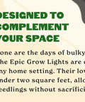 Seed Starting Grow Light Kit With Full Spectrum LEDs Adjustable Height Integrated Tray And Timer For Indoor Seedlings Energy Efficient Long Lasting Plant Light For Your Home Grow next to potted plants