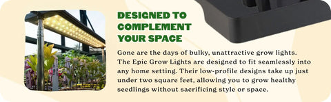 Seed Starting Grow Light Kit With Full Spectrum LEDs Adjustable Height Integrated Tray And Timer For Indoor Seedlings Energy Efficient Long Lasting Plant Light For Your Home Grow next to potted plants