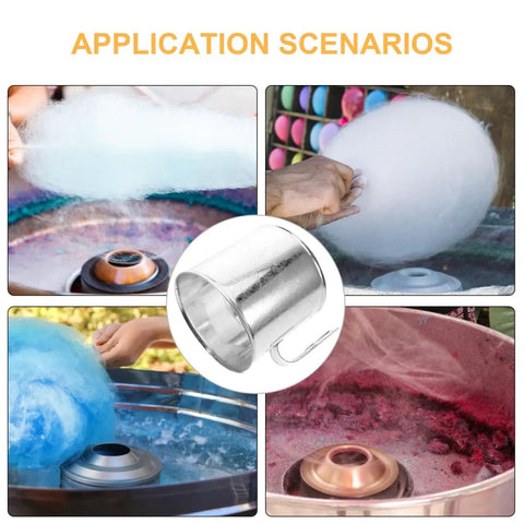 Sturdy Secure Fixing Ring For Cotton Candy Machine Packing Bucket Pro Grade Heavy Duty Durable Home And Commercial Use Accessory Keeps Bucket Stable And Prevents Slips During Candy Production And Packaging, silver metal ring