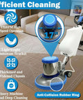 Pro Grade Heavy Duty 17 Inch Floor Polisher And Buffer Machine With 3 Gallon Tank 3 Brush Heads 175 RPM in living room
