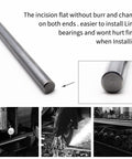 4 Pack 8mm By 100mm Case Hardened Chrome Plated Linear Motion Rods For CNC, 3D Printers, And DIY Machines, close-up chamfered end