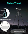 Image showing Portable 70mm Catadioptric Telescope For Adults With Pro Tripod And Phone Adapter, highlighting tripod stability and features.