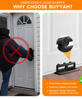 Heavy Duty Door Security Bar For Home Protection, Adjustable Three Knobs Brace Barricade installed on door to prevent burglary.