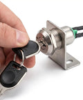 4 Pack 12mm On Off Metal Key Lock Switches With Prewired Leads Rotary Maintained Latching Key Switches Set Includes 8 Keys Built For Easy Use Universal Key System For Shared Gear And Fleet Vehicles, metal key switch with keys