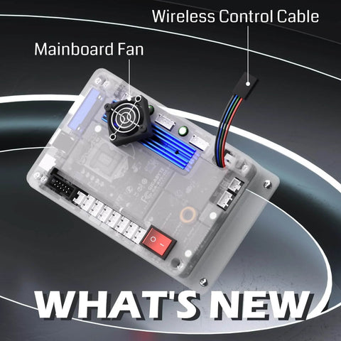 Mainboard with fan and wireless control cable for 3020-PRO Ultra CNC Router Machine With All-Metal Frame And Upgraded 710W Spindle