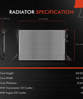 Radiator specifications for Top Tier Engine Coolant Radiator Assembly For Genesis GV60 2023 2024 And Hyundai Ioniq 5 2022 2024.
