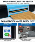 Top Shelf Automatic Honeycomb Paper Cutter With Smart Touchscreen And Foot Pedal For Smooth Bubble Wrap Cushioning, close-up of control panel.