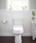 1.28 GPF Toilet Tank Only White With Left-Hand Chrome Trip Lever in modern bathroom setup, compatible with K-4199 or K-5393 bowls