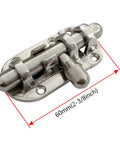Heavy Duty Tough As Nails 316 Stainless Steel Locker Latch Slide Barrel Bolt For Marine Boat Window Door Hatch 2 3 Eighths Inch Long With Saltwater Ready Durability And Mirror Finish, showing size measurement