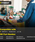 Dope AC Compressor With Clutch Assembly For Honda Civic 2006 Through 2011 1.8L Coupe Sedan showing OE part numbers in workshop.