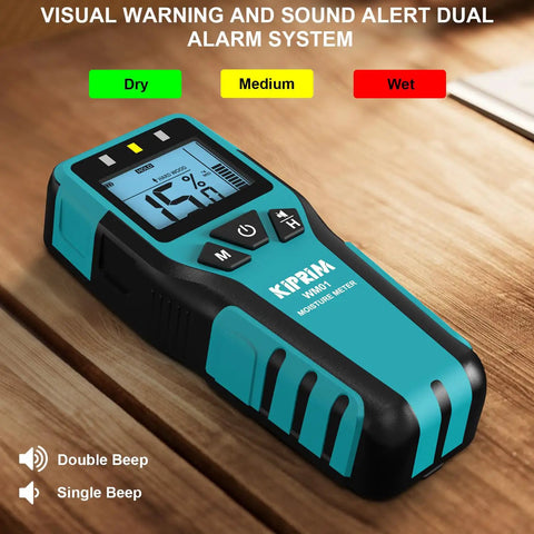 Pinless Moisture Meter For Home DIY Non Destructive Wood Floor Walls And Concrete Moisture Tester With Four Modes WM01