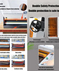 Auto Paper Cutter For A4 Size Heavy Duty Desktop Paper Trimmer With Double Safety Electric Cutting Machine infographic.