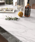 Marble Peel And Stick Countertop Contact Paper Waterproof Vinyl Backsplash on dining table with items placed on it