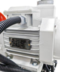 Close-up of the motor on the Killer Universal Tool Grinding Machine With 360 Degree Swivel Head And Slick Sharpening Action For Shop Floor Metal Blades Running At 2800 RPM.