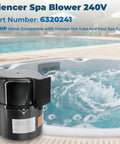 2 HP 240V Spa Blower Replacement For Air Supply Quiet Shock Absorbing Easy Installation For Pool Hot Tub And Spa Plumbing