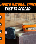 All Purpose Wood Filler Repair Kit With Putty Knife And Sanding Block for DIY home projects, applied on wooden surface