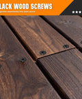 Installed Size 14 Lag Screws 100 Pack For Outdoor Wood, Structural Deck And Framing Screws, Rust Resistant Black Finish