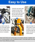 Universal All In One Bicycle Brake And Shifter Cable Housing Kit demonstration of brake cable installation process