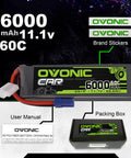 3S 6000mAh 11.1V LiPo Battery With EC5 Connector For RC Helicopter Plane Quad Copter Boat Car Truck 60C Discharge Soft Case