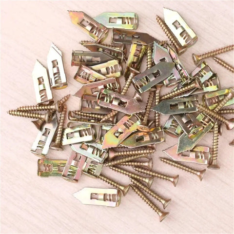 Self Tapping Screws And Expansion Bolts Kit For Concrete And Drywall Anchors Self Drilling No Pre Drill Installation Yellow Zinc Plated Carbon Steel Rust Resistant Anchor Set For Heavy Shelving Cabinets And Wall Mounts, assorted anchors and screws