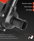 Heavy Duty Auxiliary Engine Water Pump Replacement Compatible With Audi A8 Q5 R8 S4 S5 showing durable plastic shell and pipe.