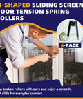 Man installing Six Pack Sliding Screen Door Rollers With M Shaped Tension Springs, One Inch Concave Steel Ball Bearing Wheels