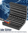High Precision Fiber Optic Cable Stripper With Durable Alloy Blade For 4.5Mm To 11Mm Loose Tube Cutting Machine Slitter with cable inserted.