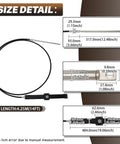 14 Foot Mechanical Rack And Pinion Steering Cable For SeaStar Teleflex Helm Back Mount Systems size details diagram