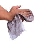 Hands using White 100 Percent Cotton Shop Towels 500 Count Heavy Duty Commercial Industrial B Grade 14 By 15 Inches for wiping grime